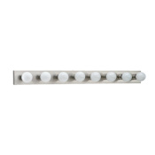 Generation Lighting Center Stage 8 Light 48" Wide Vanity Strip Brushed Stainless