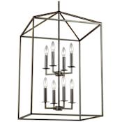 Generation Lighting Perryton 8 Light 19" Wide LED Taper Candle Style Chandelier Bronze