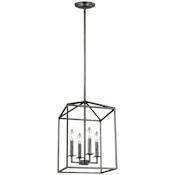 Generation Lighting Perryton 4 Light 12" Wide LED Taper Candle Pendant Bronze