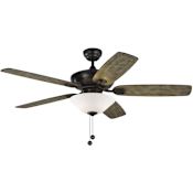 Generation Lighting Colony 52" 5 Blade Indoor Ceiling Fan - Light Kit and Blades Included Aged Pewter