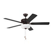 Generation Lighting Linden 52" 5 Blade Indoor LED Ceiling Fan - 3000K, 90 CRI, 800 Lumens Bronze