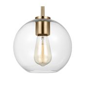 Generation Lighting Orley 8" Wide Mini Pendant Satin Brass