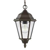 Generation Lighting Bakersville 8" Wide Outdoor Mini Pendant with Clear Glass Antique Bronze