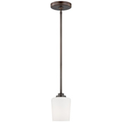 Generation Lighting Windom 4" Wide LED Pendant Bronze
