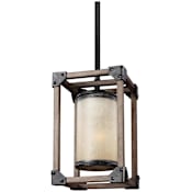 Generation Lighting Dunning 6" Wide LED Wood Mini Pendant Stardust