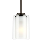 Generation Lighting Elmwood Park 4" Wide Mini Pendant Bronze