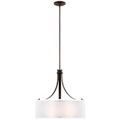 Generation Lighting Elmwood Park 3 Light 19" Wide LED Pendant Bronze