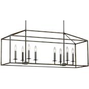 Generation Lighting Perryton 8 Light 12" Wide Candle Style Chandelier Bronze
