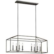 Generation Lighting Perryton 8 Light 12" Wide LED Taper Candle Style Chandelier Bronze