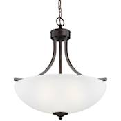 Generation Lighting Geary 3 Light 19" Wide Pendant Bronze