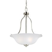 Generation Lighting Emmons 3 Light 18" Wide Pendant Brushed Nickel