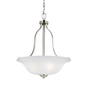 Generation Lighting Emmons 3 Light 18" Wide LED Pendant Brushed Nickel