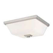 Generation Lighting Ellis Harper 2 Light 13" Wide Flush Mount Ceiling Fixture Brushed Nickel
