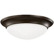 Generation Lighting Nash 12" Wide LED Flush Mount Bowl Ceiling Fixture Bronze
