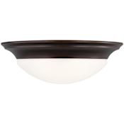 Generation Lighting Nash 3 Light 17" Wide LED Flush Mount Bowl Ceiling Fixture Bronze