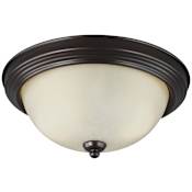 Generation Lighting Geary 2 Light 13" Wide LED Flush Mount Bowl Ceiling Fixture Bronze