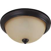 Generation Lighting Geary 3 Light 15" Wide Flush Mount Bowl Ceiling Fixture Bronze
