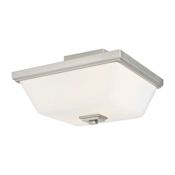 Generation Lighting Ellis Harper 2 Light 13" Wide Semi-Flush Ceiling Fixture Brushed Nickel