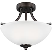 Generation Lighting Geary 2 Light 14" Wide LED Semi-Flush Bowl Ceiling Fixture Bronze