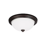 Generation Lighting Geary 2 Light 13" Wide LED Flush Mount Bowl Ceiling Fixture Bronze