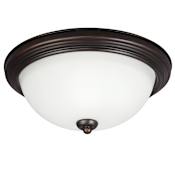 Generation Lighting Geary 3 Light 15" Wide Flush Mount Bowl Ceiling Fixture Bronze