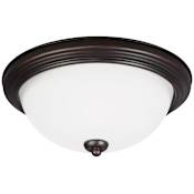 Generation Lighting Geary 3 Light 15" Wide LED Flush Mount Bowl Ceiling Fixture Bronze