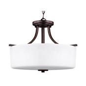 Generation Lighting Kemal 16" Wide Semi-Flush Ceiling Fixture Bronze