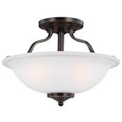 Generation Lighting Emmons 2 Light 13" Wide Semi-Flush Bowl Ceiling Fixture Bronze