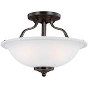 Generation Lighting Emmons 2 Light 13" Wide LED Semi-Flush Bowl Ceiling Fixture Bronze