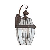 Generation Lighting Lancaster 3 Light 23" Tall Outdoor Wall Sconce Antique Bronze