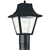 Generation Lighting 11" Tall Outdoor Single Head Post Light Black
