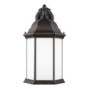 Generation Lighting Sevier 19" Tall Outdoor Wall Sconce with Frosted Glass Shade Antique Bronze