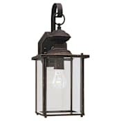 Generation Lighting Jamestowne 17" Tall Outdoor Wall Sconce with Clear Glass Antique Bronze