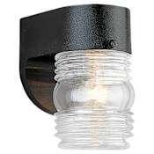 Generation Lighting 6" Tall Outdoor Wall Sconce Black