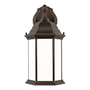 Generation Lighting Sevier 16" Tall Outdoor Wall Sconce with Frosted Glass Shade Antique Bronze