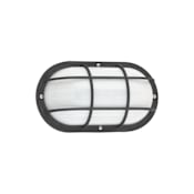 Generation Lighting Bayside 5" Tall Outdoor Wall Sconce with Wire Guard Black