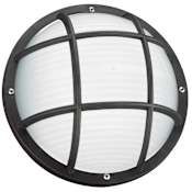 Generation Lighting Bayside 10" Tall Outdoor Wall Sconce with Wire Guard Black