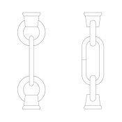 Generation Lighting 3" Replacement Chain Autumn Bronze