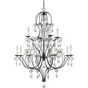 Generation Lighting Chateau 12 Light 36" Wide Crystal Candle Style Chandelier Mocha Bronze