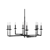 Generation Lighting Ansley 8 Light 32" Wide Taper Candle Style Chandelier Aged Iron