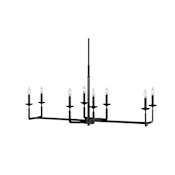 Generation Lighting Ansley 8 Light 48" Wide Taper Candle Style Chandelier Aged Iron