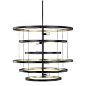 Generation Lighting Celeste 5 Light 30" Wide Abstract Ring Chandelier Aged Iron / Antique Gild