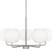 Generation Lighting Rory 5 Light 27" Wide Chandelier Brushed Steel