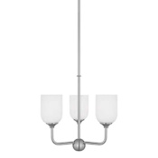 Generation Lighting Emile 3 Light 16" Wide Chandelier Brushed Steel