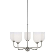 Generation Lighting Emile 5 Light 20" Wide Chandelier Brushed Steel