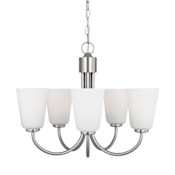 Generation Lighting Miles 5 Light 21" Wide Chandelier Brushed Nickel
