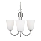Generation Lighting Miles 3 Light 22" Wide Chandelier Brushed Nickel