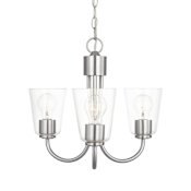 Generation Lighting Miles 3 Light 22" Wide Chandelier Brushed Nickel