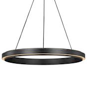 Generation Lighting Aro 24" Wide Ring Chandelier Midnight Black