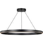 Generation Lighting Aro 36" Wide Ring Chandelier Midnight Black